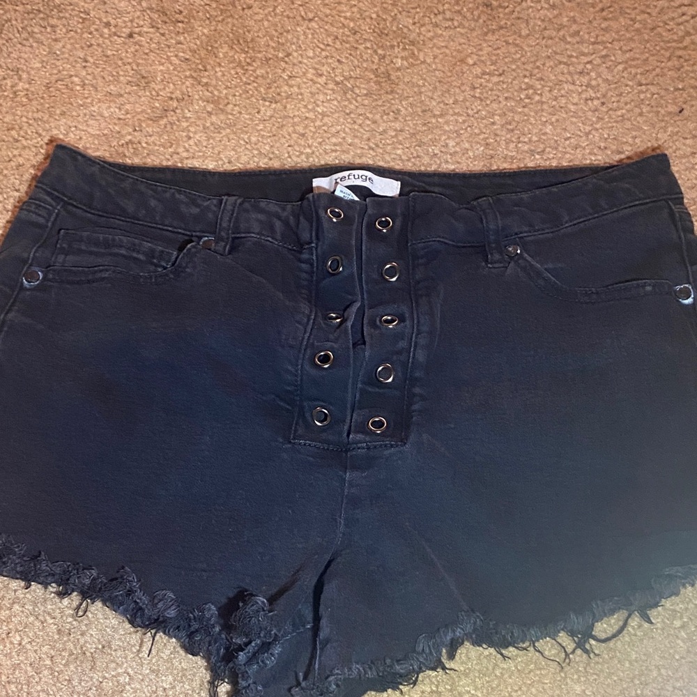 Refuge High Waist Black Women's Shorts